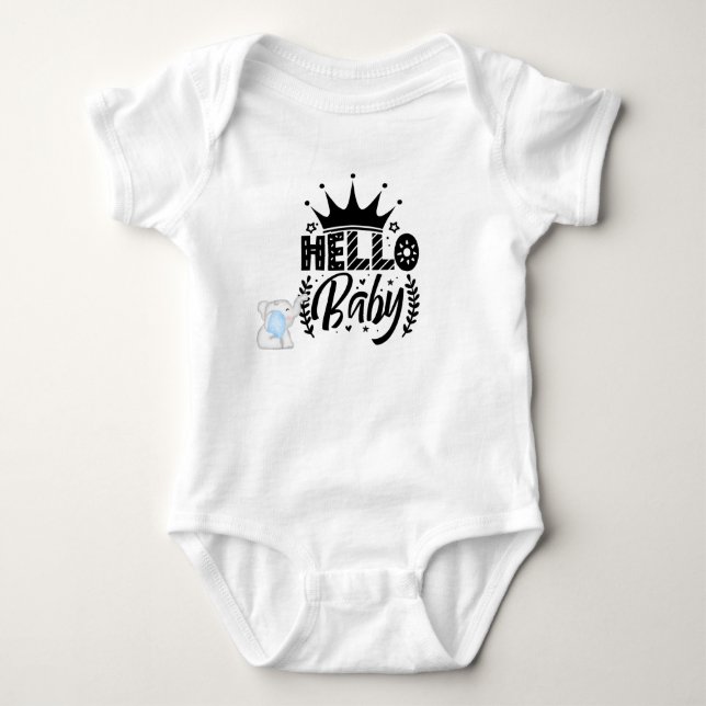 Hej Baby Baby Bodysuit T Shirt (Framsida)