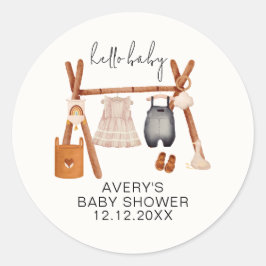 Hej Baby | Babyskor för Cute Boho-kläder Runt Klistermärke