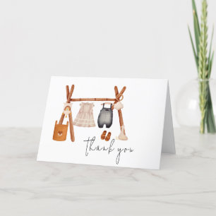 Hej Baby Babyskor för Cute Boho-kläder Tack Kort