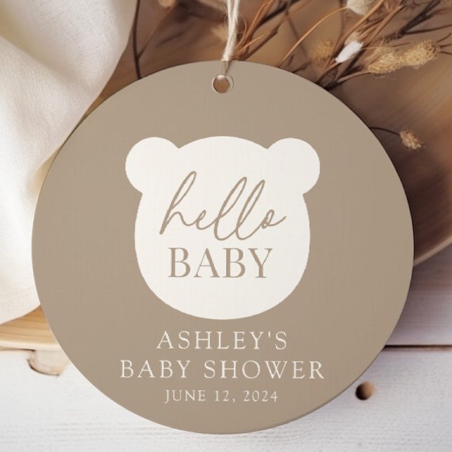 Hej Baby Bear Det är en pojke Gåvor Etiketter (Skapare uppladdad)