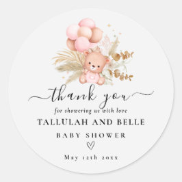 Hej Baby Boho Bear Dopp Runt Klistermärke