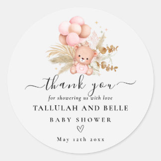 Hej Baby Boho Bear Dopp Runt Klistermärke