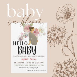 Hej Baby Boho Botanical Baby Shower Inbjudningar