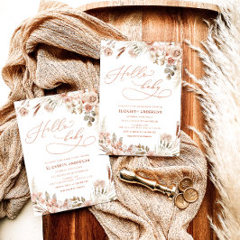 Hej Baby Boho faller könsneutralt babyskor Inbjudningar