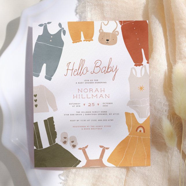 Hej Baby | Boho Kläder Baby Baby Shower (Skapare uppladdad)