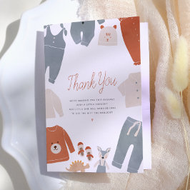 Hej Baby Boho Kläder Pojke Baby Shower Tack Kort