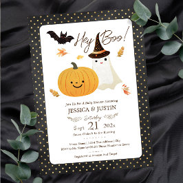 Hej Baby Boo Fall Halloween Baby Shower Inbjudningar