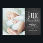 Hej Baby Chalkboard Photo Birth Notice Meddelande<br><div class="desc">Hej Baby Chalkboard Photo Birth Notice</div>