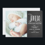 Hej Baby Chalkboard Photo Birth Notice Meddelande<br><div class="desc">Hej Baby Chalkboard Photo Birth Notice</div>