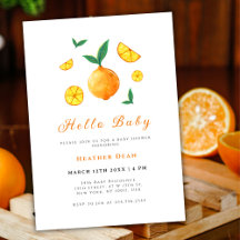 Hej Baby Citrus Orange Farm Baby Shower