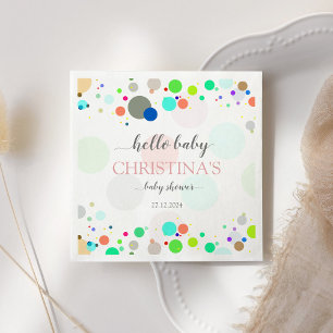 Hej baby Colorful Dots Baby Shower Pappersservett