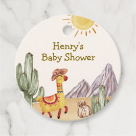 Hej Baby Desert Cactus Llama Cowboy Baby Shower Gåvor Etiketter