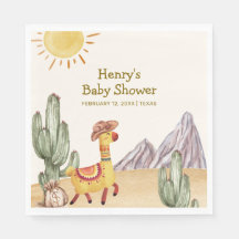 Hej Baby Desert Cactus Llama Cowboy Baby Shower