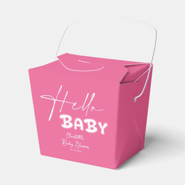 Hej Baby Elegant Mörk  Rosa Babykläder Presentaskar (Framsidan Sidan)