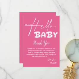 Hej Baby Elegant Mörk  Rosa Babykläder Tack Kort