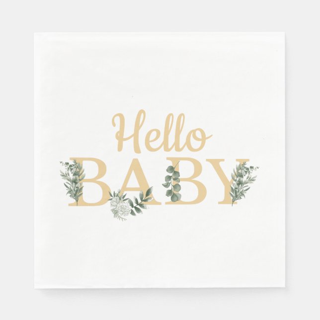 Hej Baby Eucalyptus Napkins Pappersservett (Framsidan)