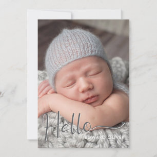 Hej Baby Fotofödelsemeddelande Meddelande