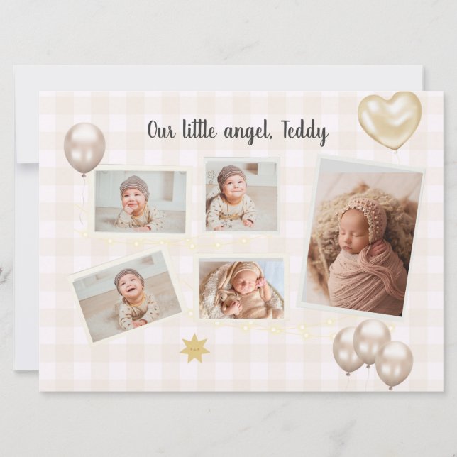 Hej Baby Fotofödelsemeddelande Meddelande (Framsida)