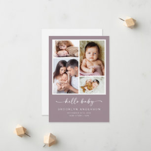 Hej Baby Fotokollage Birth Meddelande