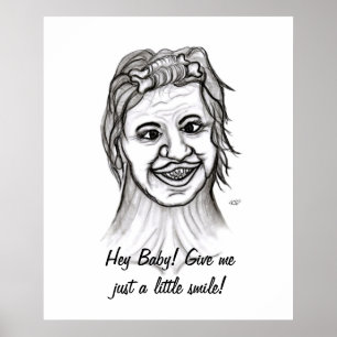 Hej Baby! Ge ett leende. Poster