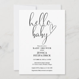 Hej Baby Kön Neutral allt i en babyskabb Inbjudningar