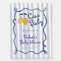 Hej Baby Lemon Boys Baby Shower Välkommen