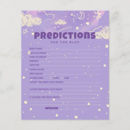 Hej Baby Lila Dream-förutsägelse för babydusch