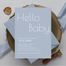Hej Baby minimala Clean Typography Boy