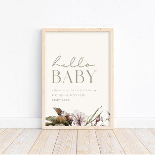 HEJ BABY Minimalistiskt byte och välkomstplats i Poster