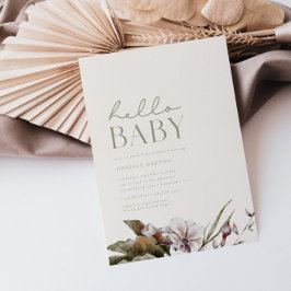 HEJ BABY | Minimalistiskt försäljnings- och elfenb Inbjudningar