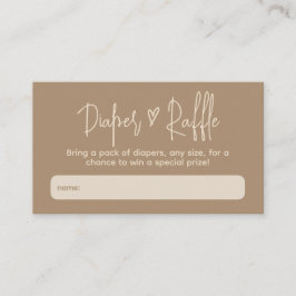 Hej Baby minimalistiskt könsneutralt koffel Raffle Tilläggskort