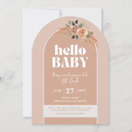 Hej Baby, Modern Arch Baby Shower Inbjudningar