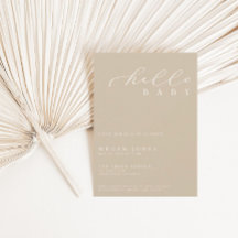 Hej Baby Modern skribent minimalistisk babydusch