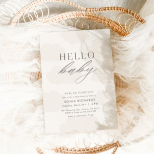 Hej Baby Molnnius Neutral Baby Shower Inbjudningar