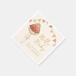 Hej Baby Mushroom Leksak Baby Shower Pappersservett