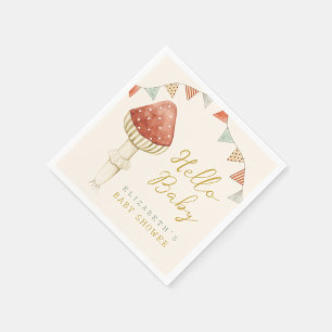 Hej Baby Mushroom Leksak Baby Shower Pappersservett