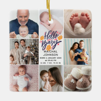 Hej Baby | Nyfödd Statistik 8 Bilder Julgransprydnad Keramik