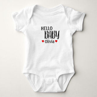 Hej Baby Olivia Röda Hjärtan T Shirt