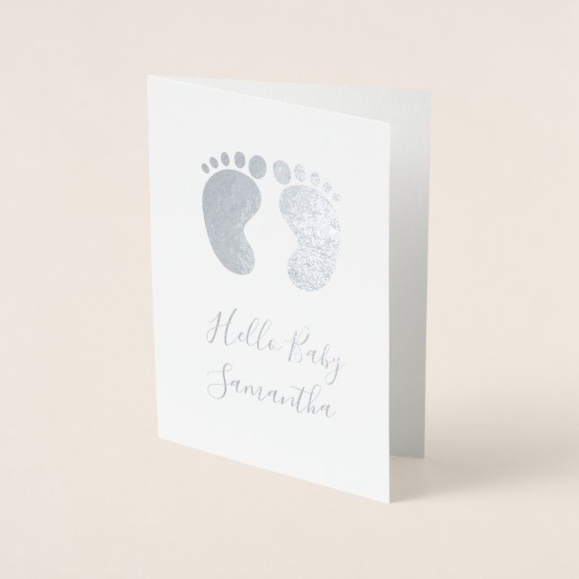 Hej baby Personlig Namn-oljekort Folierat Kort (Framsida)