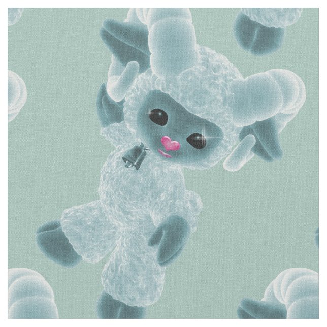 Hej Baby Plush Leksak Ram Land Grönt Tyg (Närbild)