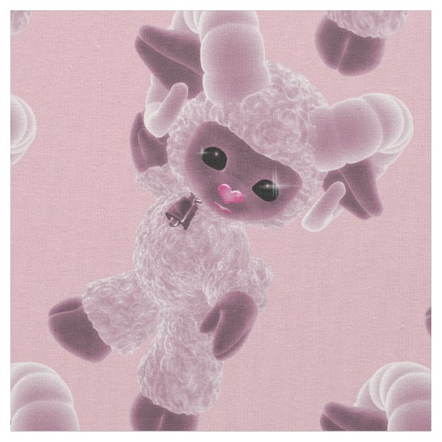 Hej Baby Plush Leksak Ram Land Rosa Tyg (Närbild)