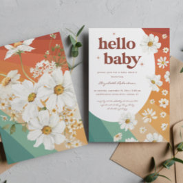 Hej Baby | Regnbågsluss för återställande Daisy Inbjudningar