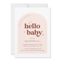 Hej Baby | Retro Rosa & Terracotta Baby Shower