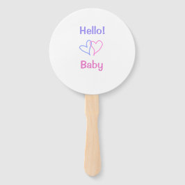 Hej baby rosa lila hjärta namn vattenfärgboho