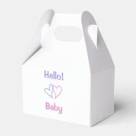 Hej baby rosa lila hjärta vattenfärg boho presentaskar