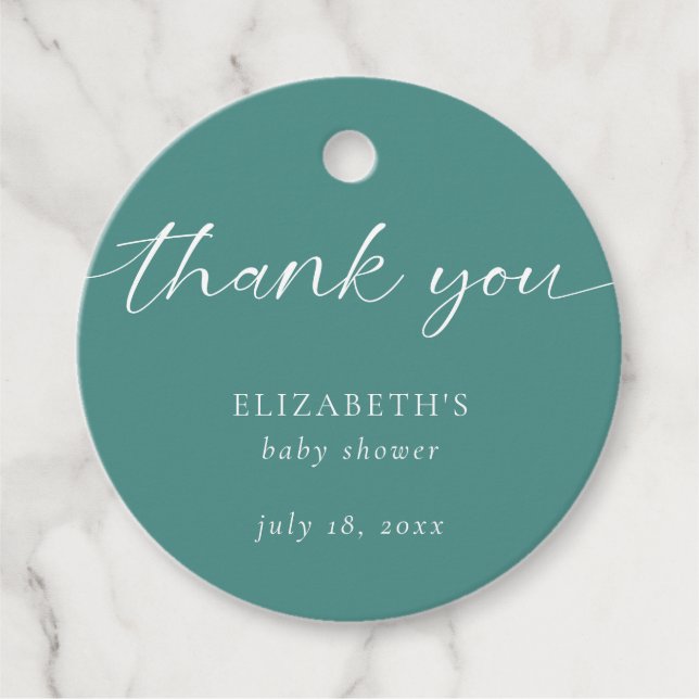 Hej Baby Shower minimalist Gender Neutral Boho Gåvor Etiketter (Framsida)
