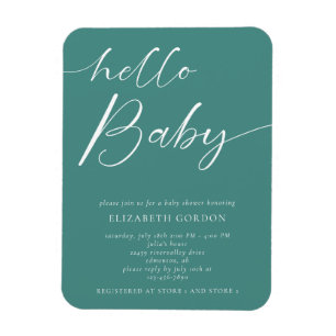 Hej Baby Shower minimalist Gender Neutral Boho Magnet