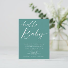 Hej Baby Shower minimalist Gender Neutral Boho Vykort
