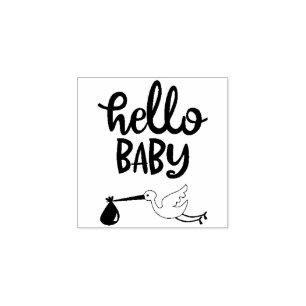 Hej Baby Shower Stämpel