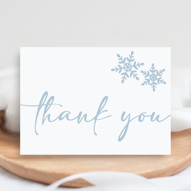 Hej Baby Shower Tack Kort (Winter Baby Shower Thank You Card)